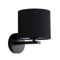 Kinkiet sypialniany CECINA z klasycznym czarnym kloszem  LP-114/1W BK Light Prestige