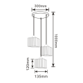 Lampa wisząca Galactico 3 talerz czarna LP-2383/3P Light Prestige
