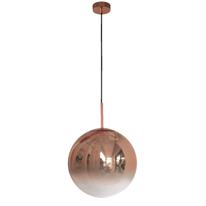 Lampa wisząca ze szklanym miedziano-lustrzanym kloszem PALLA LP-2844/1P MI Light Prestige