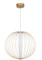 Złota lampa wisząca TREVISO LED z eleganckim drucianym kloszem LP-798/1P L GD Light Prestige