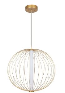 Złota lampa wisząca TREVISO LED z eleganckim drucianym kloszem LP-798/1P L GD Light Prestige