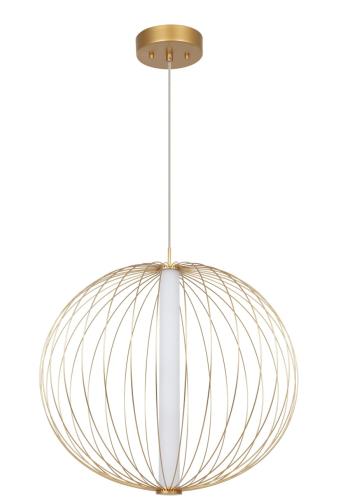 Złota lampa wisząca TREVISO LED z eleganckim drucianym kloszem LP-798/1P L GD Light Prestige