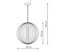 Złota lampa wisząca TREVISO LED z eleganckim drucianym kloszem LP-798/1P L GD Light Prestige
