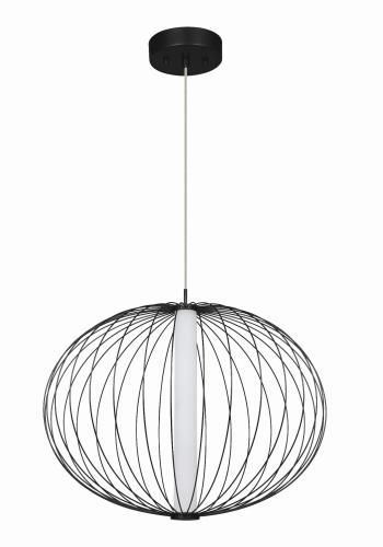 Lampa wisząca TREVISO czarna z nowoczesnym drucianym kloszem LED 4000K LP-798/1P S BK Light Prestige