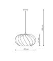 Lampa wisząca JET złota do nowoczesnego salonu LP-023/1P GD Light Prestige