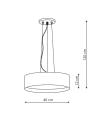 Lampa okrągła wisząca HUDSON czarna LED w barwie neutralnej LP-043/1P BK Light Prestige