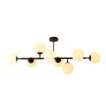 Molekularna lampa sufitowa czarna DORADO szklane klosze LP-002/8P BK Light Prestige