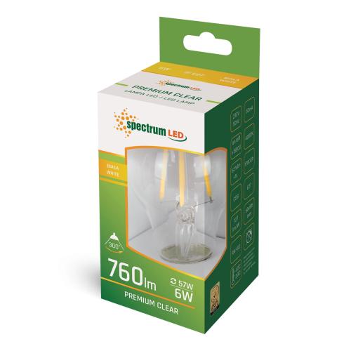 ŻARÓWKA LED 6W 4000K E27 WOJ+14338 SPECTRUMLED