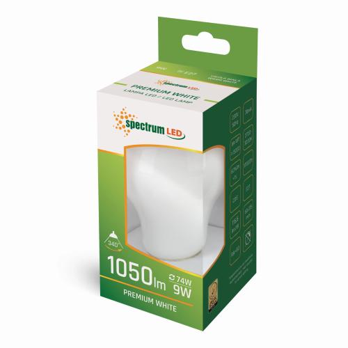 ŻARÓWKA LED 9W 2700K E27 WOJ+14076 SPECTRUMLED