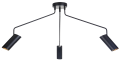 Lampa sufitowa w stylu minimalistycznym z trzema czarnymi ramionami i kloszami tubami LP-17001/3C BK Light Prestige
