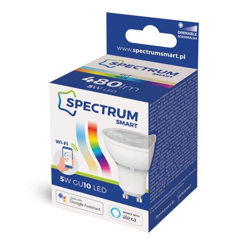 ŻARÓWKA SMART LED 5W ściemnialna 480lm 2700-6500K RGB GU10 WOJ+14415 SPECTRUMLED