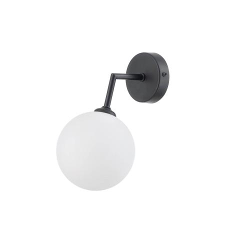 Kinkiet prosty czarne ramię szklany klosz kulka DORADO LP-002/1W BK Light Prestige