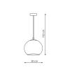 Lampa wisząca RAME 1 duża LP-2014/1P  Light Prestige