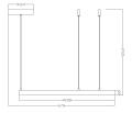 Żyrandol złoty podwieszany ring MIDWAY LED do salonu barwa ciepła LP-033/1P S GD Light Prestige