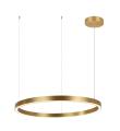 Żyrandol złoty podwieszany ring MIDWAY LED do salonu barwa ciepła LP-033/1P S GD Light Prestige