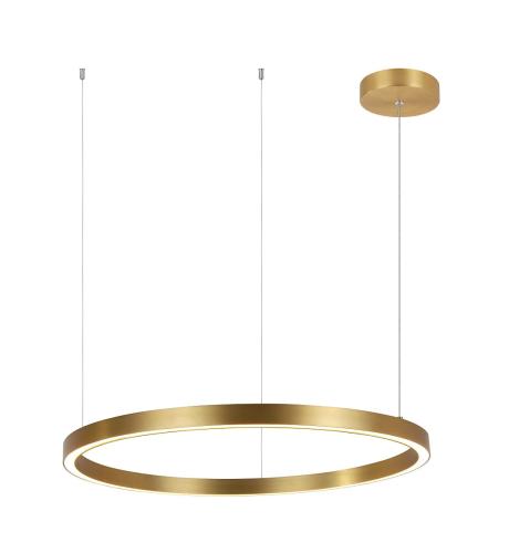 Żyrandol złoty podwieszany ring MIDWAY LED do salonu barwa ciepła LP-033/1P S GD Light Prestige