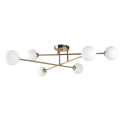 Lampa sufitowa złota DORADO z molekularnymi szklanymi kloszami LP-002/6C Light Prestige