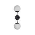 Kinkiet dwukierunkowy góra-dół czarny DORADO szklane klosze G9 LP-002/2W L BK Light Prestige