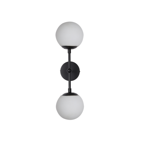Kinkiet dwukierunkowy góra-dół czarny DORADO szklane klosze G9 LP-002/2W L BK Light Prestige