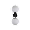 Lampa ścienna z mlecznymi kloszami DORADO do salonu góra dół LP-002/2W BK Light Prestige