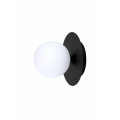 Nowoczesna lampa ROMA z okrągłym szklanym kloszem do sypialni LP-1345/1W BK Light Prestige
