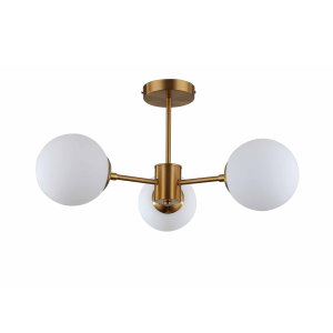 Lampa ROMA 3 złota klasyczne szklane klosze do jadalni LP-1345/3P GD Light Prestige