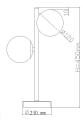 Elegancka złota lampa stołowa/biurkowa DORADO z kulistymi kloszami LP-002/2T Light Prestige