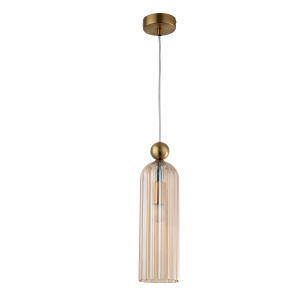 Bursztynowa lampa wisząca z szklanym kloszem PIEGA LP-939/1P amber Light Prestige