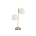 Elegancka złota lampa stołowa/biurkowa DORADO z kulistymi kloszami LP-002/2T Light Prestige
