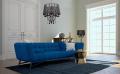 Żyrandol Mona z czarnym kloszem na łańcuszku do salonu LP-5005/3P czarna Light Prestige