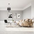 Żyrandol Mona z czarnym kloszem na łańcuszku do salonu LP-5005/3P czarna Light Prestige