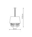 Żyrandol Mona z czarnym kloszem na łańcuszku do salonu LP-5005/3P czarna Light Prestige