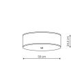 Plafon Girona szary 50cm  LP-2190/3C-50 GRY Light Prestige