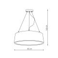 Lampa wisząca centralna MALAGA LED szara do salonu LP-622/1P GREY Light Prestige