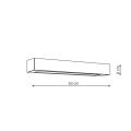 Kinkiet IBROS 63cm biały LED  IP44  GS-LWA-9W WH Light Prestige