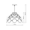 Lampa wisząca BURGO z dekoracyjnym drewnianym abażurem Ø50 cm LP-101335/1P L Light Prestige