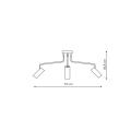 Lampa sufitowa w stylu minimalistycznym z trzema czarnymi ramionami i kloszami tubami LP-17001/3C BK Light Prestige