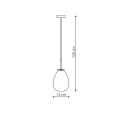 Lampa wisząca FONDI zwis z szklanym kloszem w kształcie łezki  LP-1214/1P Light Prestige