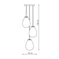 Lampa wisząca z rodziny FONDI do eleganckiego salonu – szklane klosze LP-1214/3P Light Prestige