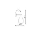 Kinkiet dekoracyjny FONDI z szklanym kloszem do salonu LP-1214/1W Light Prestige