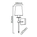 Elegancki kinkiet CASOLI z abażurem do sypialni LP-2118/1W patyna Light Prestige
