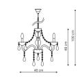 Elegancki żyrandol z kryształowymi elementami CRISTALLO w stylu glamour LP-2940/3P Light Prestige