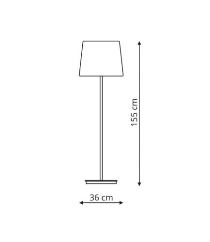 Lampa podłogowa Marbella czarna LP-332/1F  Light Prestige