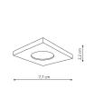 Białe oczko nieruchome LAGOS z IP65 do łazienki, GU10 kwadratowe LP-440/1RS WH square Light Prestige