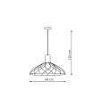Lampa wisząca MODERNO z klatkowym kloszem gwint GU10 LP-1221/1P B BK Light Prestige
