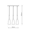 Lampa wisząca SOLIN zwisy na czarnej listwie 3xE27 do salonu LP-181/3L BK Light Prestige