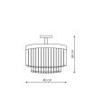 Plafon VETRO srebrny klasyka w krysztale 4xE14 LP-2910/4C Light Prestige