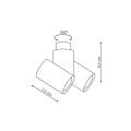 Reflektor Boston 2 biały ze złotym ringiem ruchomy LP-741/2W WH/GD Light Prestige