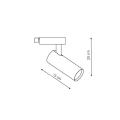 Nowoczesny reflektorek 1 obwodowy szynowy ICE biały LP-732/1R 3W Light Prestige