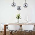 Wisząca elegancka lampa PALLA chromowany klosz szklana kula LP-2844/1P CH Light Prestige